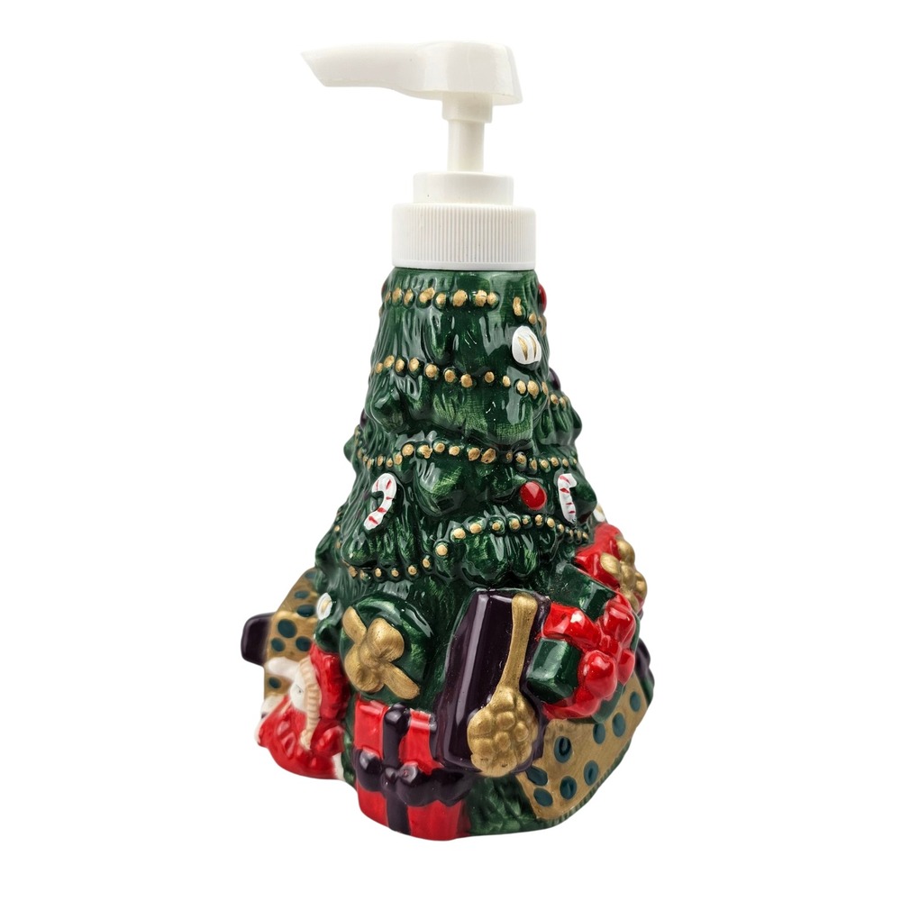 Allure 1996‎ Christmas Tree Ceramic Soap Dispenser Holiday Decor - Picture 2 of 12